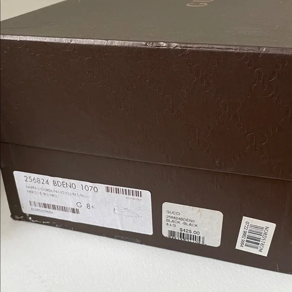 Gucci black Nappa leather shoes size 8.5 Italian 9.5 US